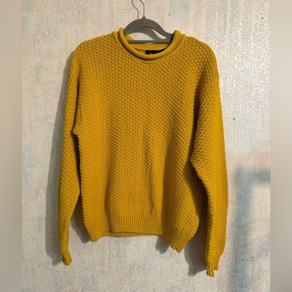 Lizsport Cozy Mustard Crew Neck Sweater, Project, Sz Small